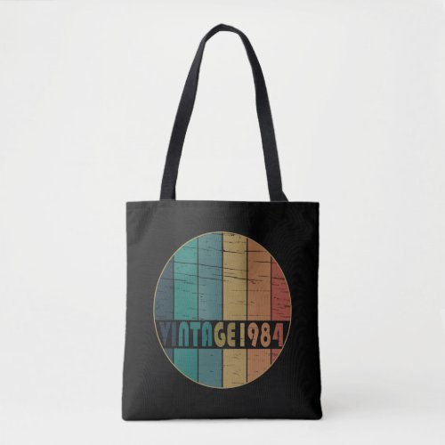 Born in 1984 vintage 40th birthday tote bag