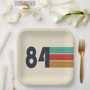 Born in 1984 vintage birthday party paper plates