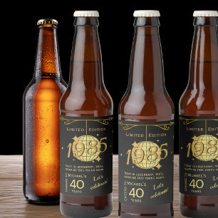 Born in 1985 40th birthday party beer Label Set