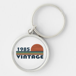 Born in 1985 elegant vintage birthday gift keychain