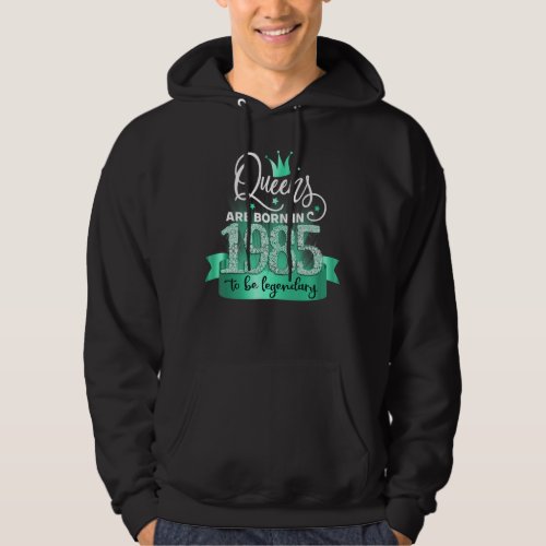 Born in 1985 I Black Turquoise Party Outfit  Acce Hoodie