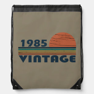 born in 1985 vintage 40th birthday gift drawstring bag