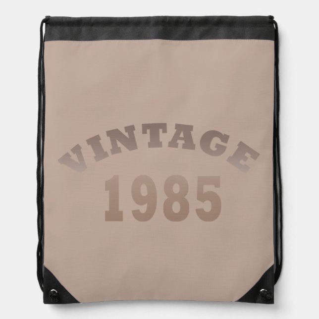 born in 1985 vintage 40th birthday gift drawstring bag (Front)