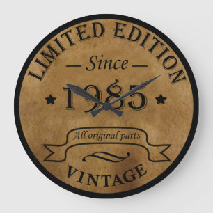 Born in 1985 vintage 40th birthday gift large clock