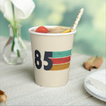 Born in 1985 vintage 40th birthday gift paper cups<br><div class="desc">You can add some originality to your wardrobe collection with this vintage sunset classic birthday graphic design with awesome typography font lettering, which is a great gift idea for men, women, husbands, wives, grandma, and grandpa who will love this one-of-a-kind artwork. The best funny holiday present for your happy birthday...</div>