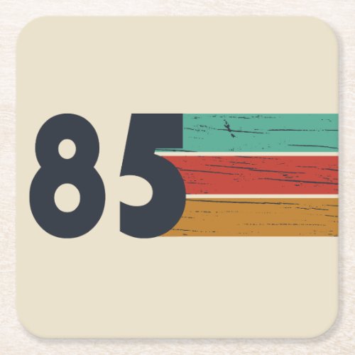 Born in 1985 vintage 40th birthday gift square paper coaster