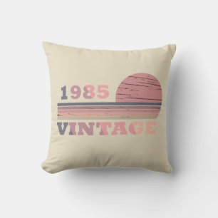born in 1985 vintage 40th birthday gift throw pillow
