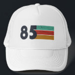 Born in 1985 vintage 40th birthday gift trucker hat<br><div class="desc">You can add some originality to your wardrobe collection with this vintage sunset classic birthday graphic design with awesome typography font lettering, which is a great gift idea for men, women, husbands, wives, grandma, and grandpa who will love this one-of-a-kind artwork. The best funny holiday present for your happy birthday...</div>