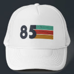 Born in 1985 vintage 40th birthday gift trucker hat<br><div class="desc">You can add some originality to your wardrobe collection with this vintage sunset classic birthday graphic design with awesome typography font lettering, which is a great gift idea for men, women, husbands, wives, grandma, and grandpa who will love this one-of-a-kind artwork. The best funny holiday present for your happy birthday...</div>