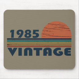 born in 1985 vintage birthday mouse pad