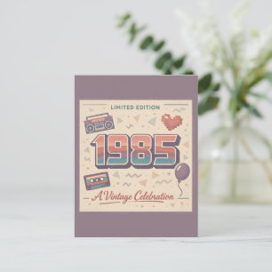 Born in 1985 Vintage Retro 80s Limited Edition Postcard
