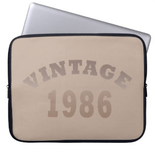 Born in 1986 vintage birthday gift laptop sleeve