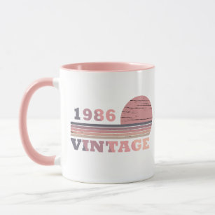 born in 1986 vintage birthday gift mug