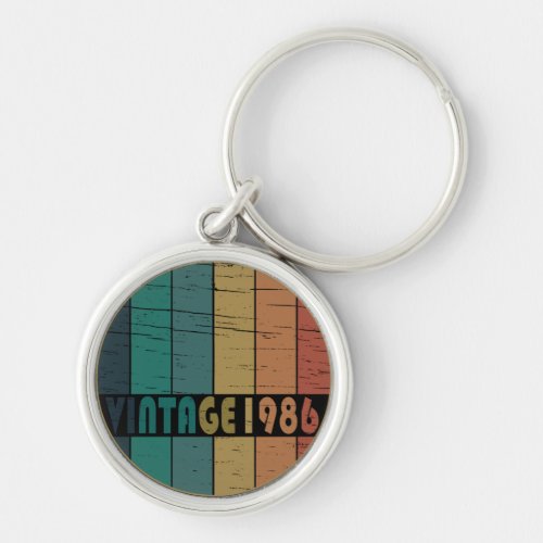 born in 1986 vintage birthday keychain