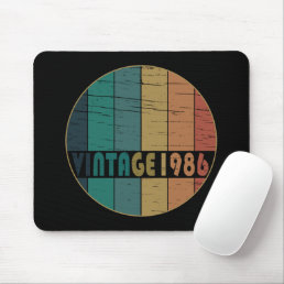 born in 1986 vintage birthday mouse pad