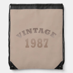 Born in 1987 Elegant Vintage Birthday Gift Drawstring Bag