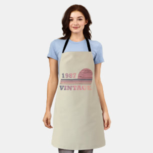 born in 1987 vintage birthday apron