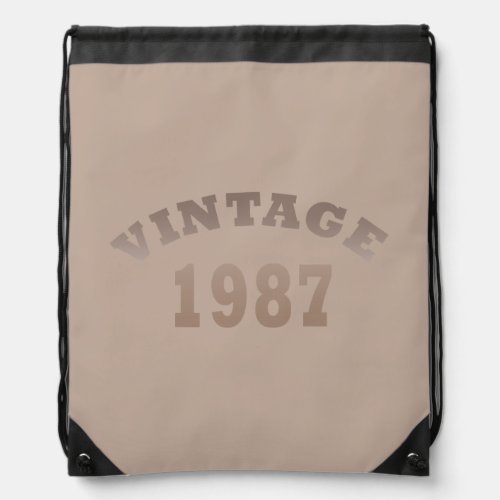 born in 1987 vintage birthday drawstring bag