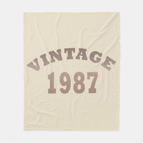 born in 1987 vintage birthday fleece blanket