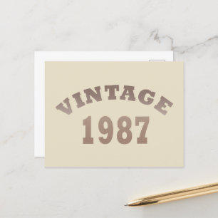 born in 1987 vintage birthday holiday postcard