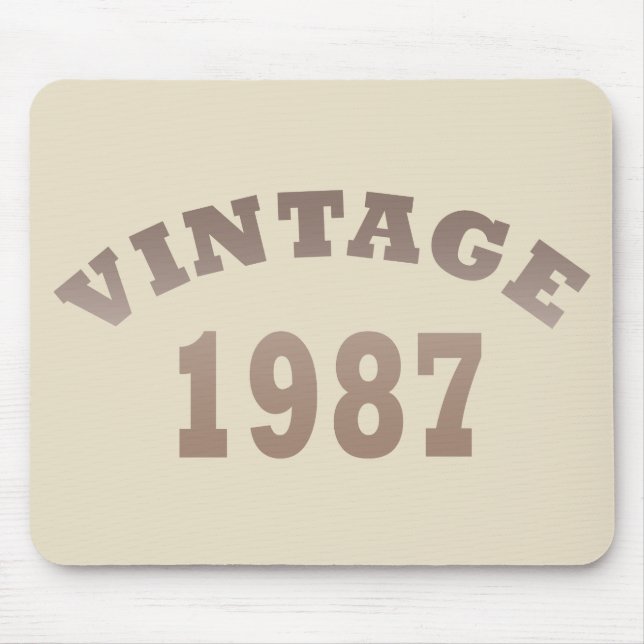 born in 1987 vintage birthday mouse pad (Front)