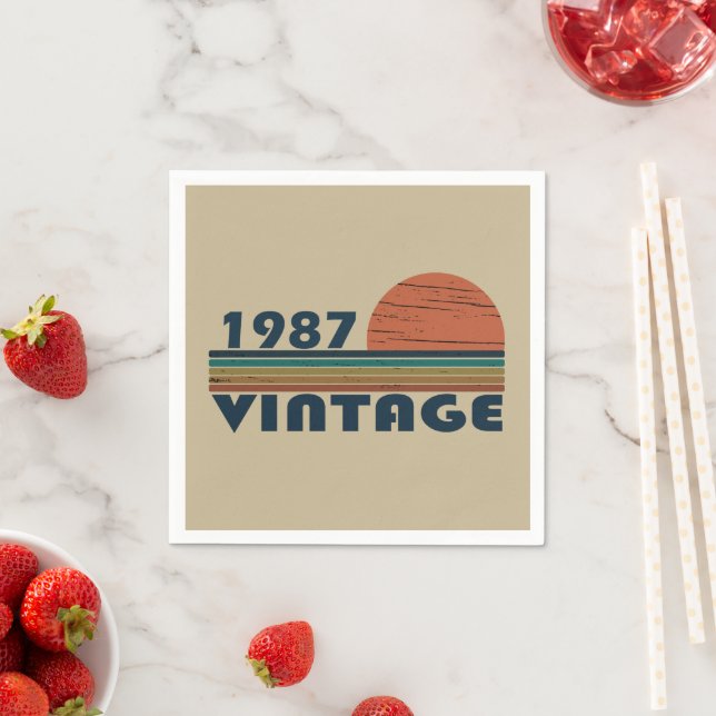 born in 1987 vintage birthday party napkins (Insitu)