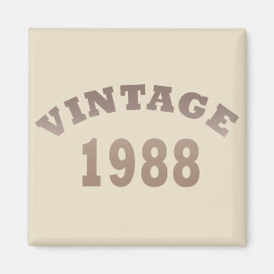 Born in 1988 elegant vintage birthday party gift magnet
