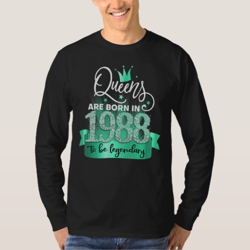 Born in 1988 I Black Turquoise Party Outfit  Acce T_Shirt