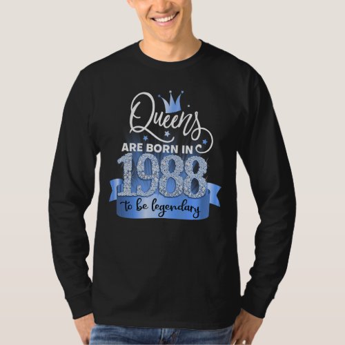Born in 1988 I Festive Black Blue Party Outfit  A T_Shirt