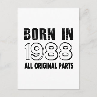 Born In 1988 Postcard
