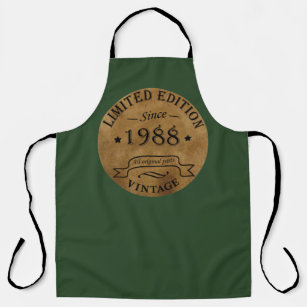 born in 1988 vintage birthday apron