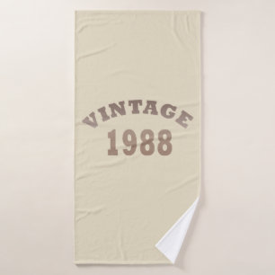 born in 1988 vintage birthday gift bath towel