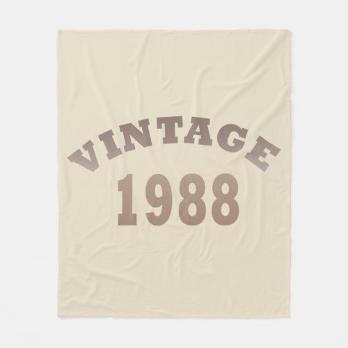 born in 1988 vintage birthday gift fleece blanket