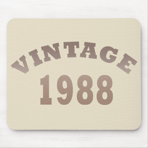 born in 1988 vintage birthday gift mouse pad