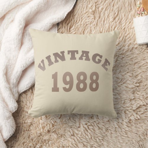 born in 1988 vintage birthday gift throw pillow