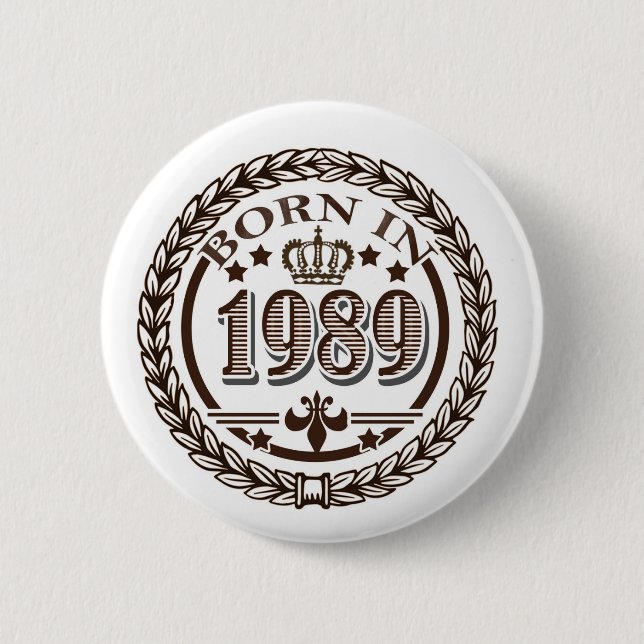 Born in 1989 button (Front)