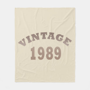 Born in 1989 elegant modern vintage birthday gift fleece blanket