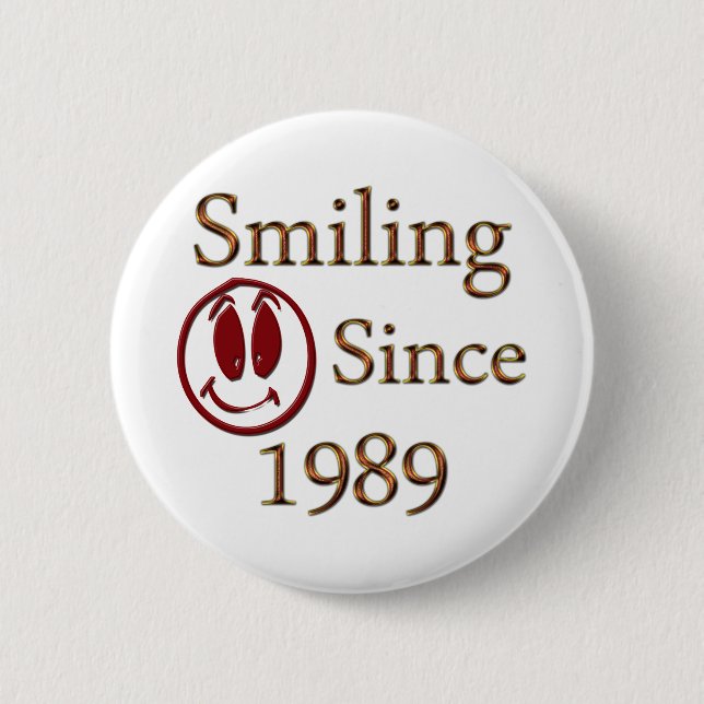 Born in 1989 pinback button (Front)