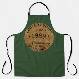 born in 1989 vintage birthday apron