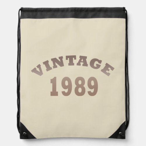 born in 1989 vintage birthday gift drawstring bag