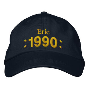 Born in 1990 or Any Year 25th Birthday W01G NAVY Embroidered Baseball Cap