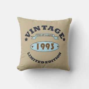 born in 1993 vintage birthday gift throw pillow