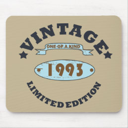 born in 1993 vintage birthday mouse pad