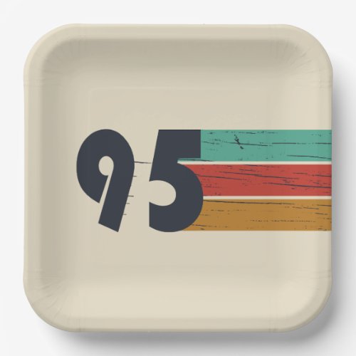 Born in 1995 vintage 30th birthday gift paper plates