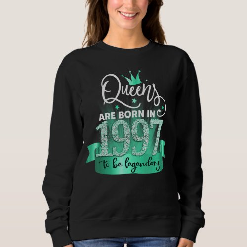 Born in 1997 I Black Turquoise Party Outfit  Acce Sweatshirt