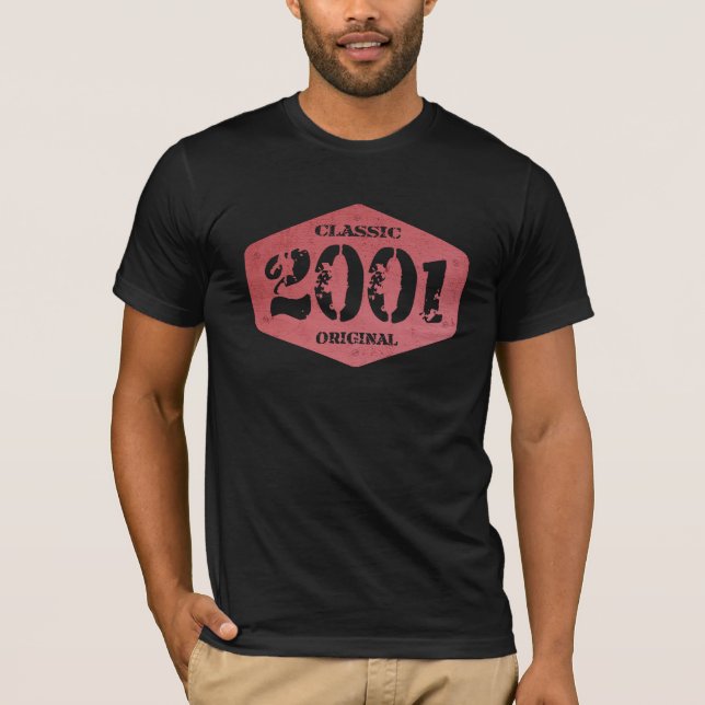 Born in 2001 24 Years Old Limited Edition T-Shirt (Front)