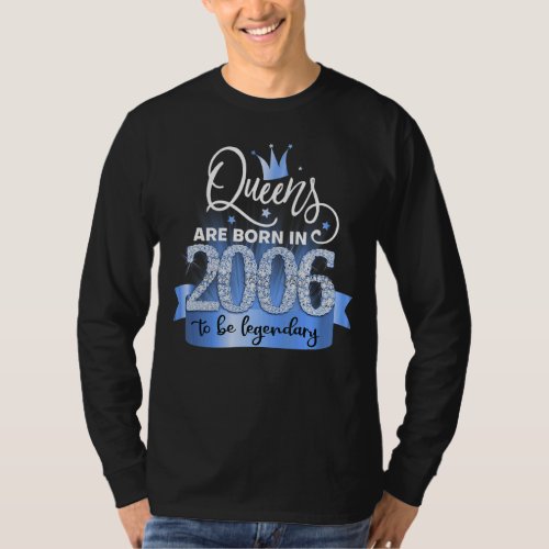 Born in 2006 I Festive Black Blue Party Outfit  A T_Shirt