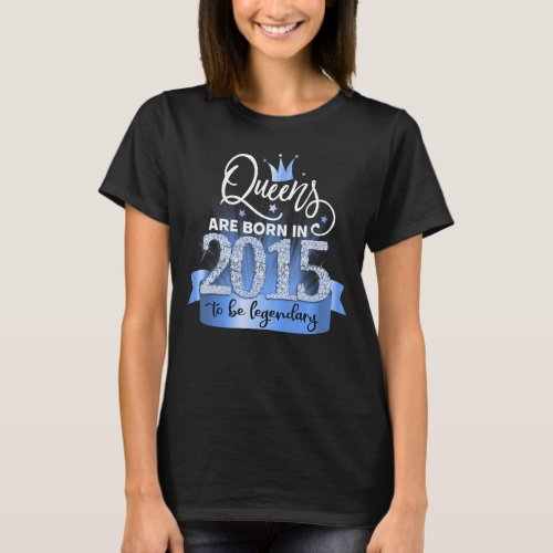 Born in 2015 I Festive Black Blue Party Outfit  A T_Shirt