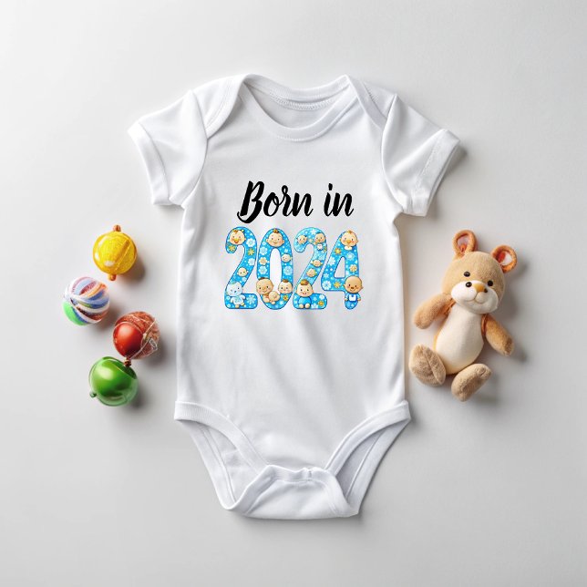 Born in 2024 baby bodysuit (Born in 2024)
