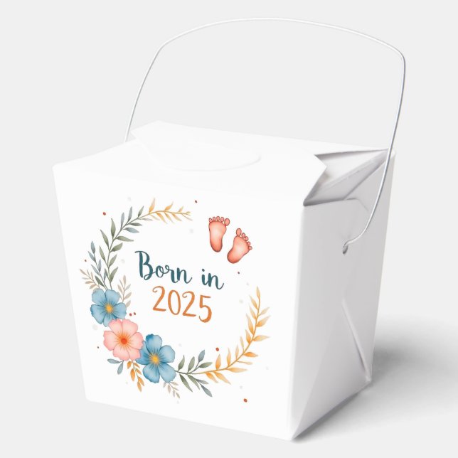 Born in 2025 favor boxes (Front)